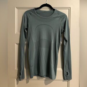 Lululemon Swiftly Green Long Sleeve Top, Excellent Condition, Size 6